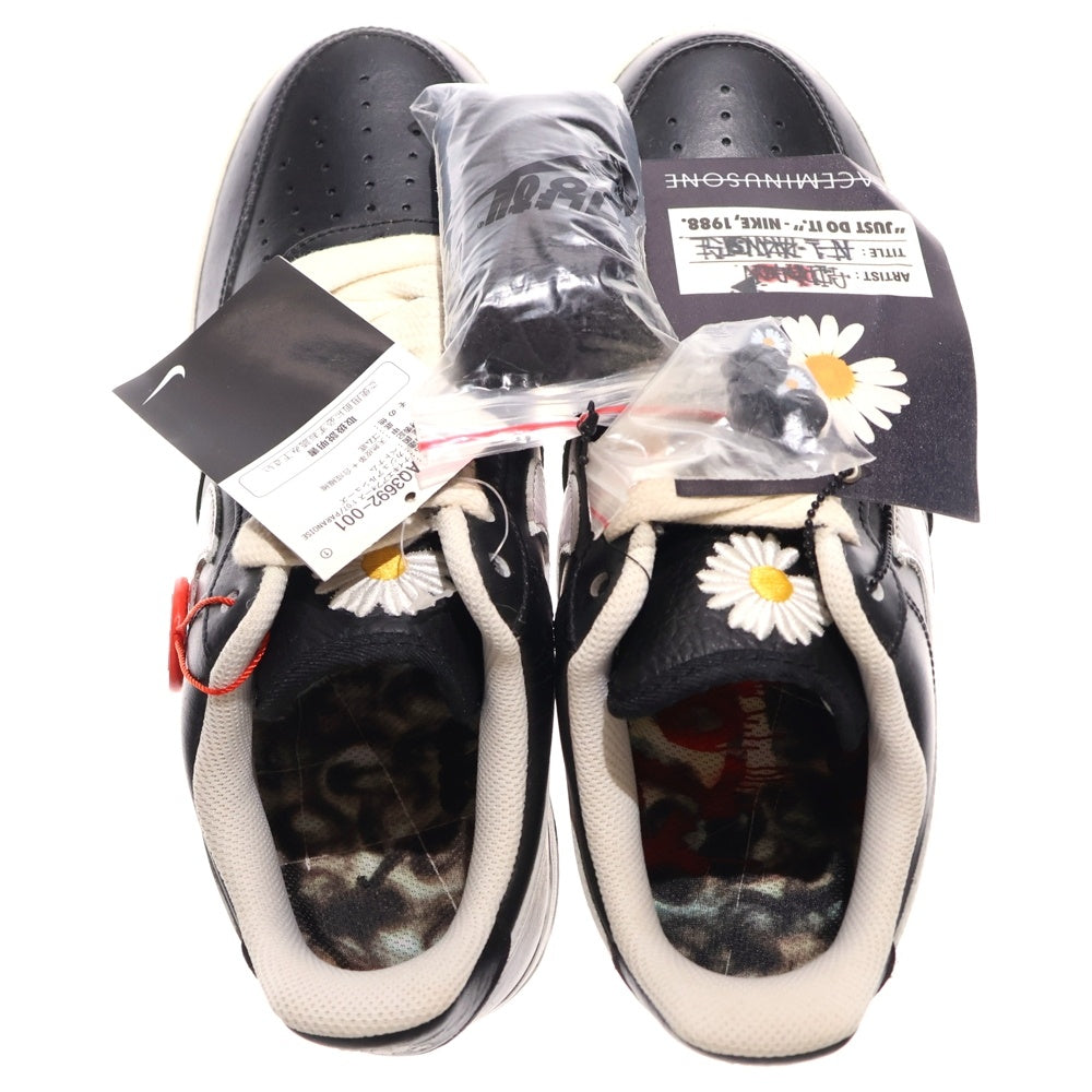 NIKE(ナイキ) ×PEACEMINUSONE AIR FORCE1 LOW ピースマイナスワン パラノイズ ローカットスニーカー ブラック US8/26cm AQ3692-001