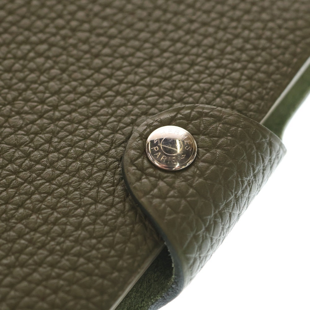 HERMES(エルメス) ユリス ミニ トゴ レザー手帳カバー カーキ □N刻印