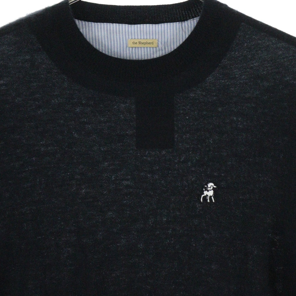 UNDERCOVER(アンダーカバー) The Shepherd Knit Sweater シェパードパッチ ニットセーター ブラック USY4903