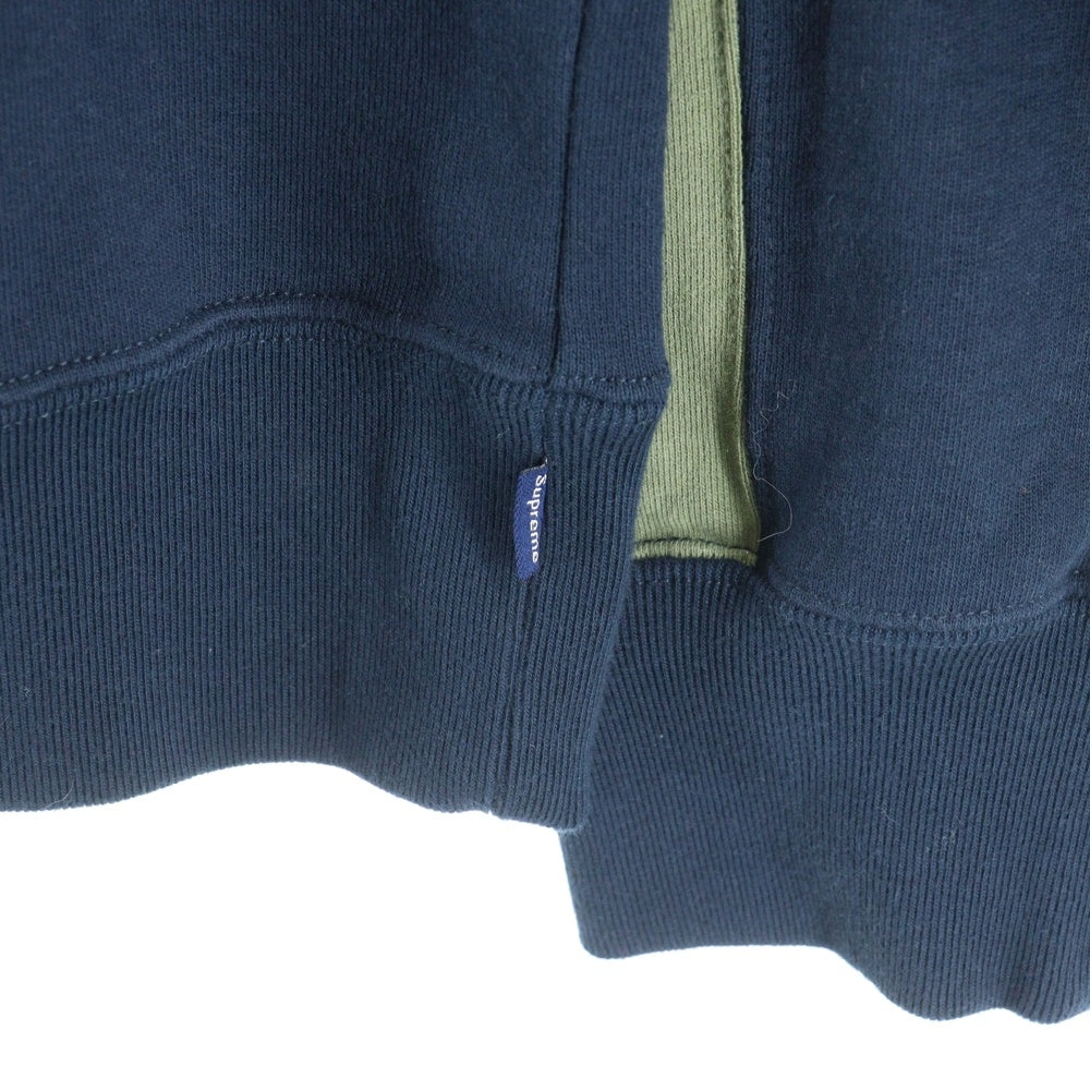 SUPREME(シュプリーム) 18AW Paneled Hooded Sweatshirt パネルド プルオーバースウェットパーカー フーディー ネイビー