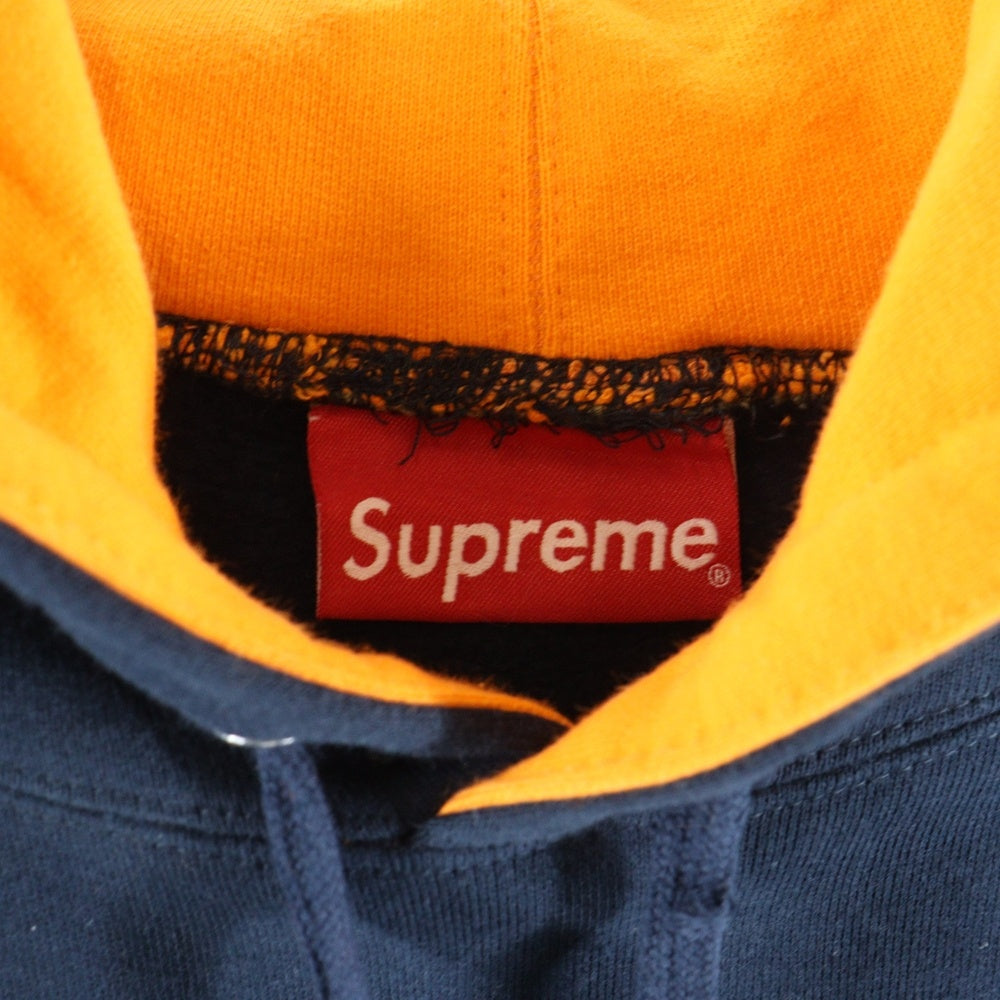 SUPREME(シュプリーム) 18AW Paneled Hooded Sweatshirt パネルド プルオーバースウェットパーカー フーディー ネイビー