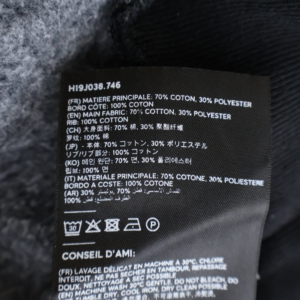 AMI Alexandre Mattiussi(アミアレクサンドルマテュッシ) Hoodie ハートロゴパッチ プルオーバースウェットパーカー フーディー ブラック H19J038.746