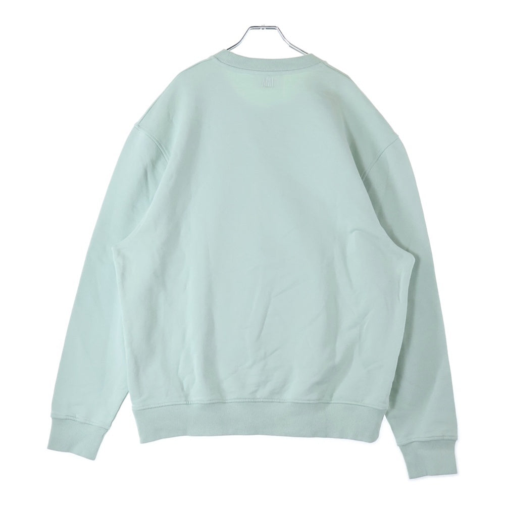 AMI Alexandre Mattiussi(アミアレクサンドルマテュッシ) Sweatshirt ハートロゴ刺繍 クルーネックスウェットトレーナー グリーン USW001.370