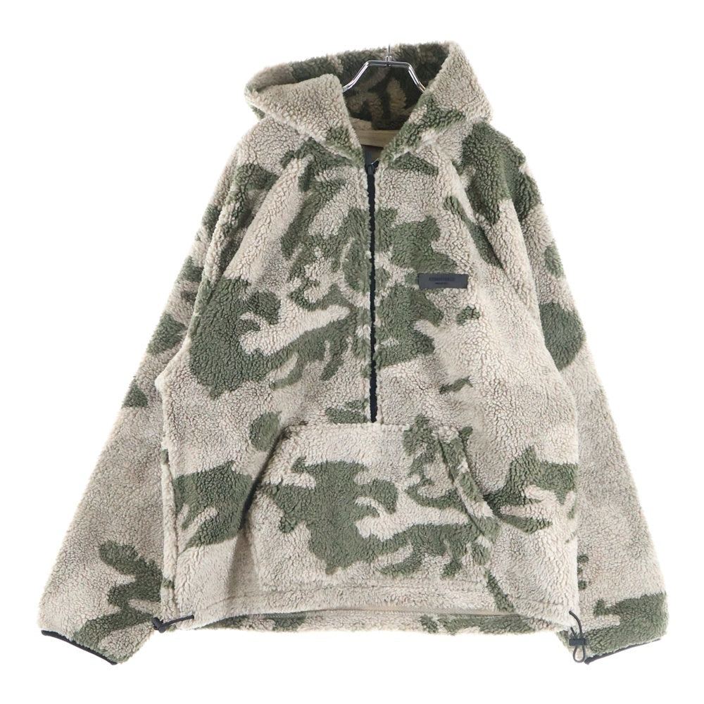 FEAR OF GOD ESSENTIALS(フィアオブゴッド エッセンシャルズ) POLAR FLEECE HALF ZIP JACKET ハーフジップ 迷彩 ボアフリースジャケット パーカー フーディー