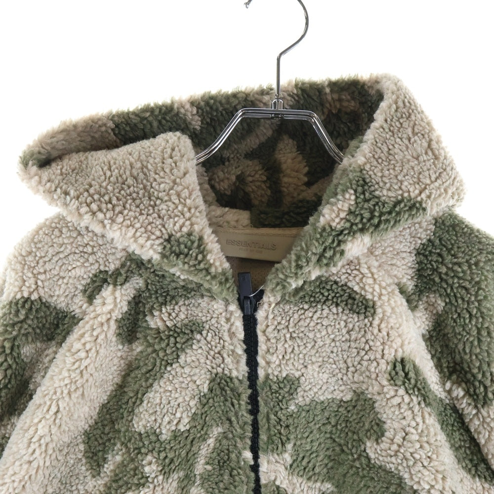 FEAR OF GOD ESSENTIALS(フィアオブゴッド エッセンシャルズ) POLAR FLEECE HALF ZIP JACKET ハーフジップ 迷彩 ボアフリースジャケット パーカー フーディー