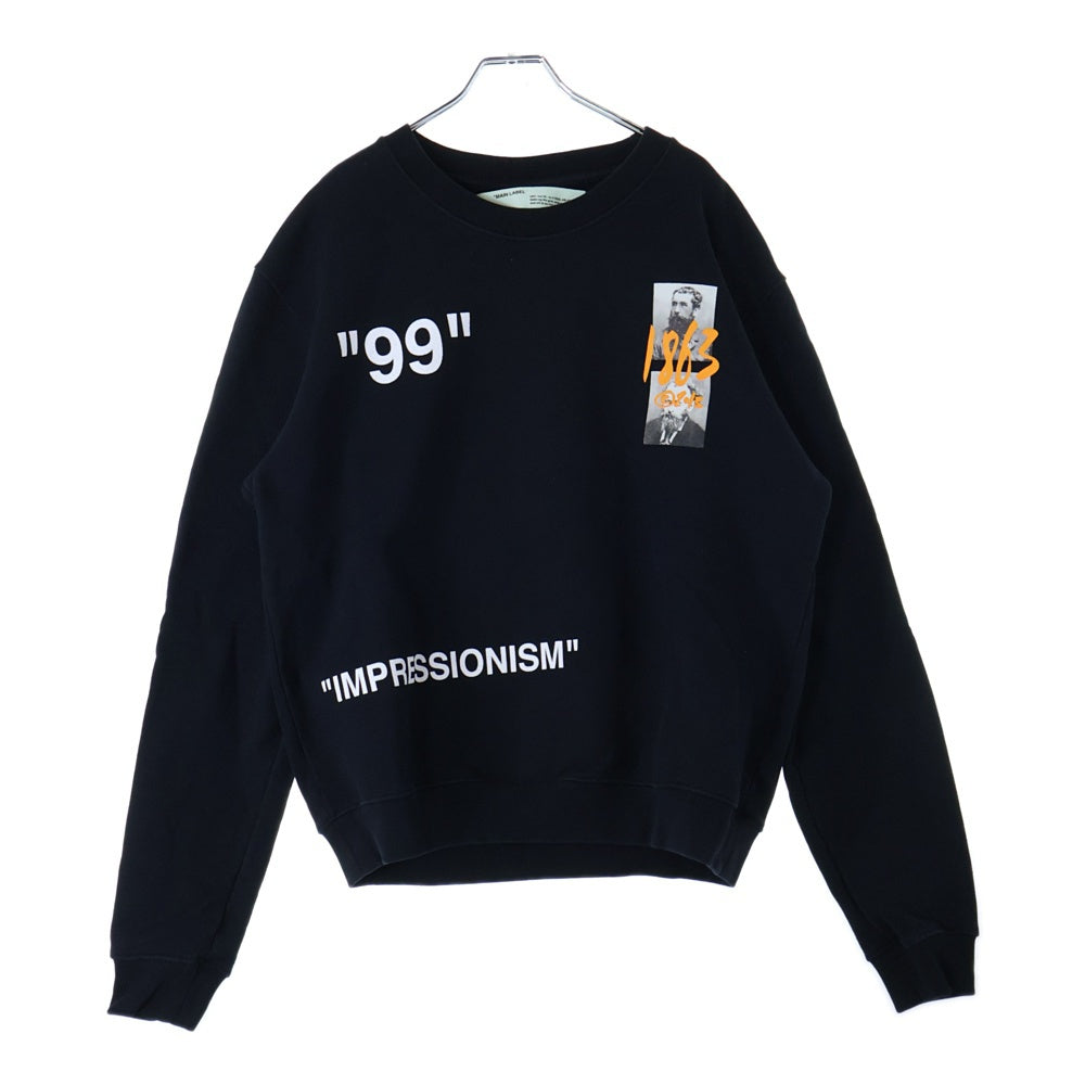 OFF-WHITE(オフホワイト) 19SS Summer Over Sweatshirt クルーネックスウェットトレーナー ブラック OMBA025R19B97009
