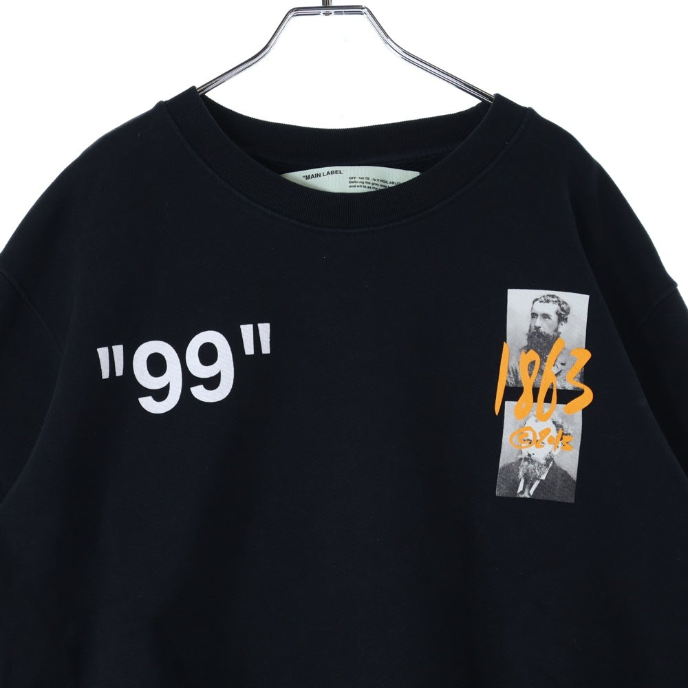 OFF-WHITE(オフホワイト) 19SS Summer Over Sweatshirt クルーネックスウェットトレーナー ブラック OMBA025R19B97009