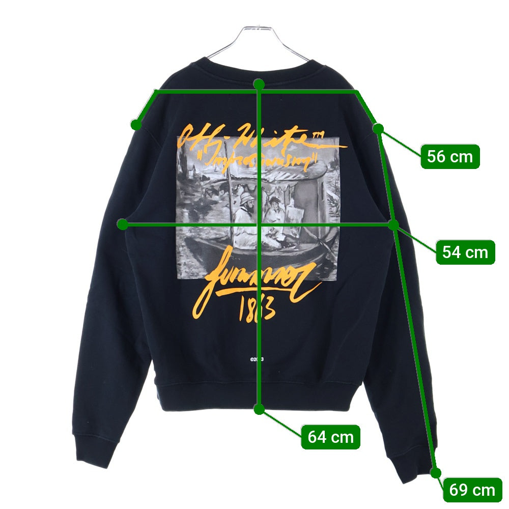 OFF-WHITE(オフホワイト) 19SS Summer Over Sweatshirt クルーネックスウェットトレーナー ブラック OMBA025R19B97009