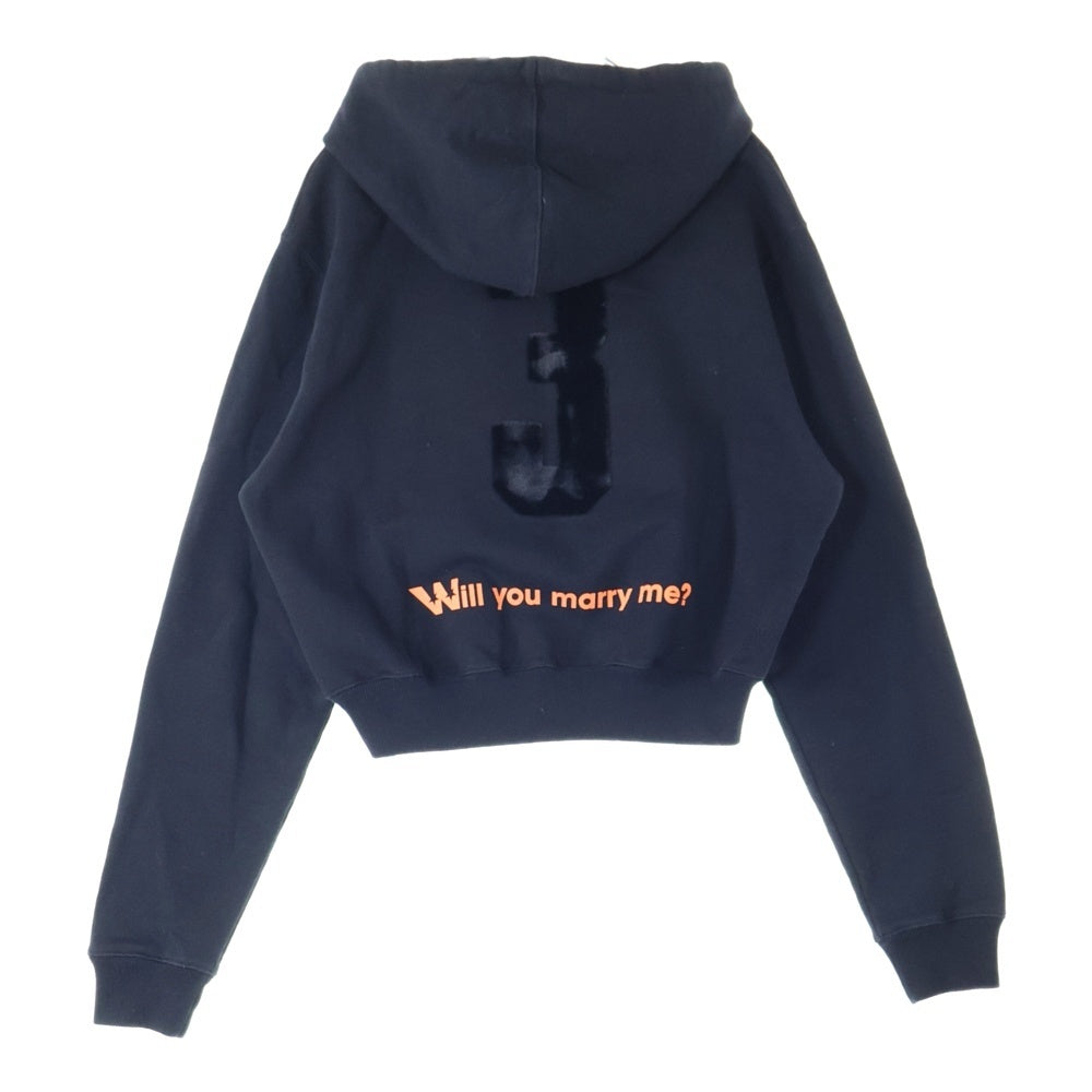 OFF-WHITE(オフホワイト) 16AW Cropped Hoodie クロップド プルオーバースウェットパーカー フーディー ブラック レディース OWBB016F18003058