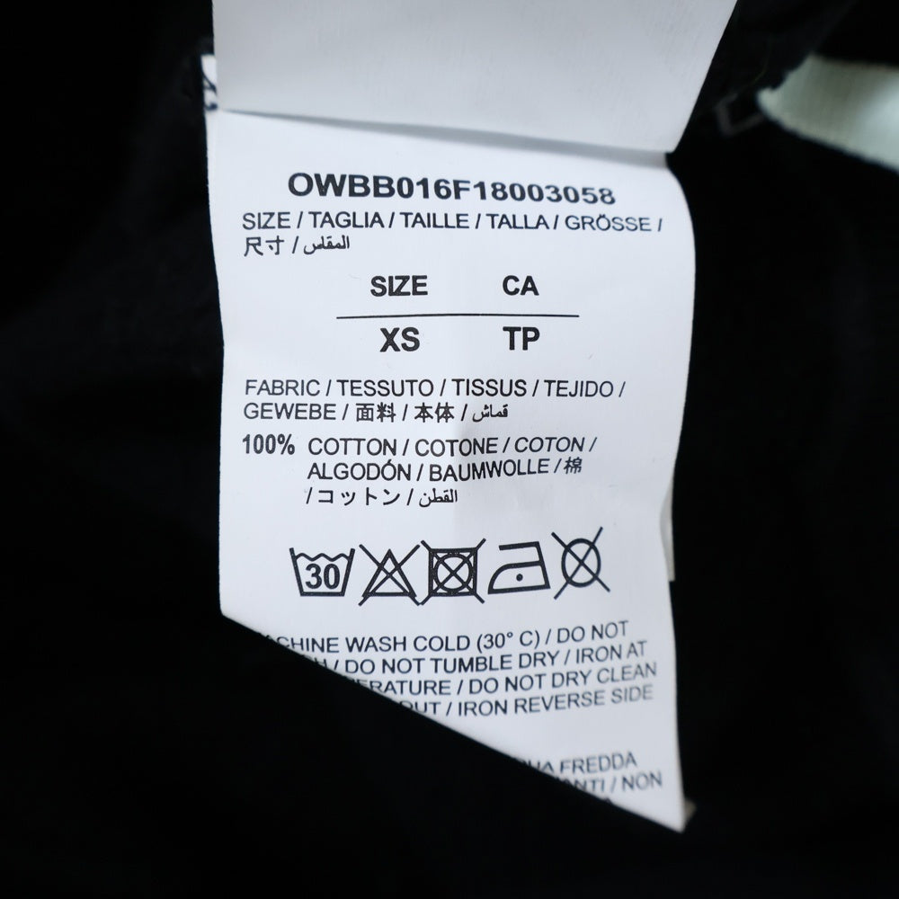 OFF-WHITE(オフホワイト) 16AW Cropped Hoodie クロップド プルオーバースウェットパーカー フーディー ブラック レディース OWBB016F18003058