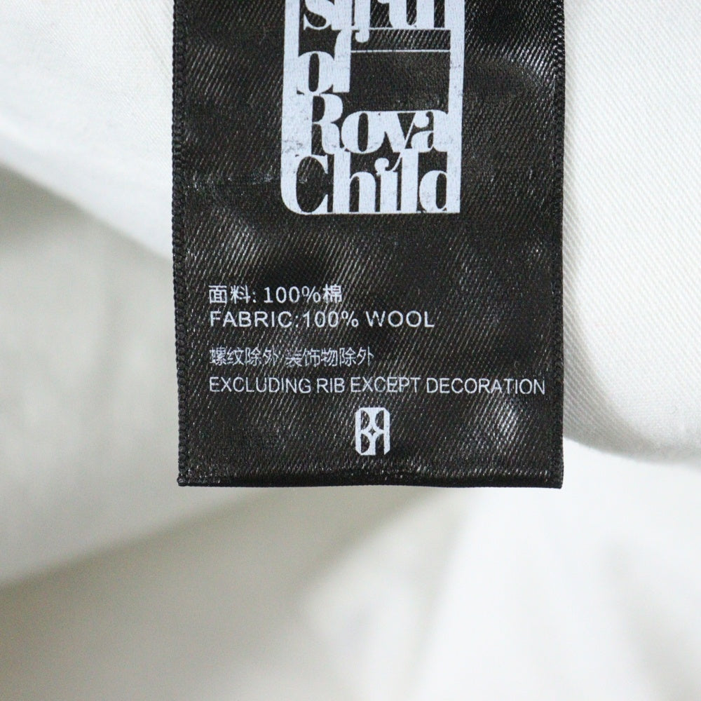 BIRTH OF ROYAL CHILD(バースオブロイヤルチャイルド) 3D Printing Washed Full Diamond Denim ラインストーン装飾 デニムパンツ グレー