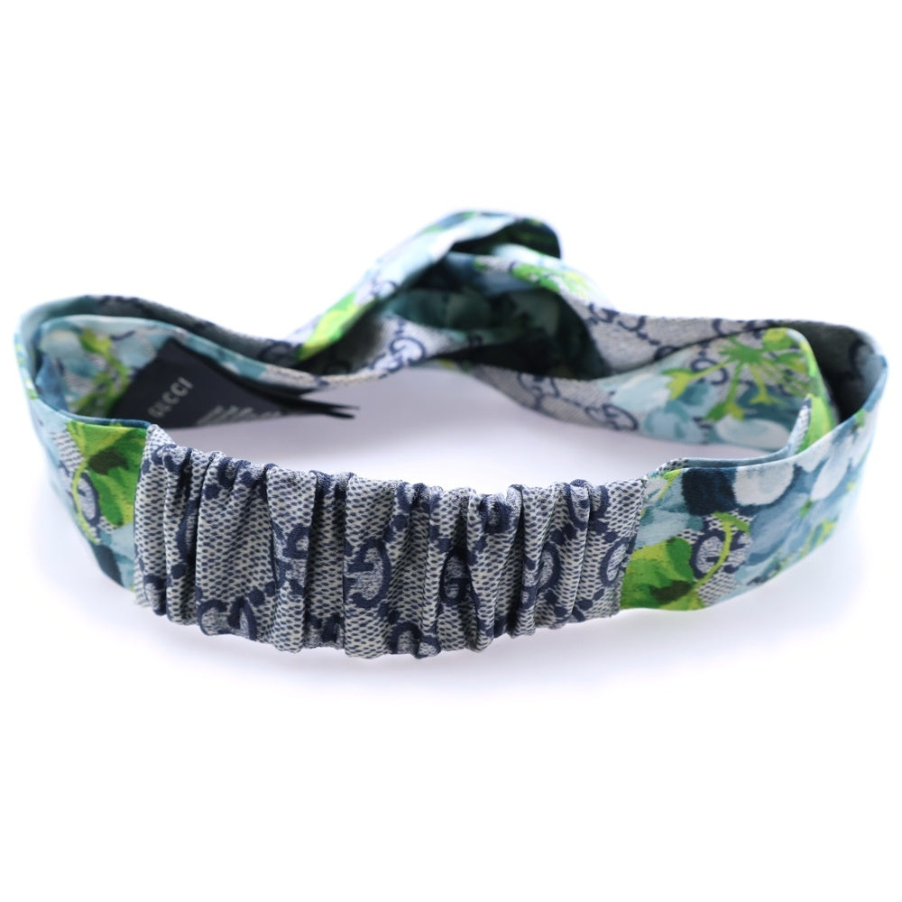GUCCI 花柄 ヘアバンド フリーサイズ GUCCI(グッチ) Silk Hair Band GG花柄 シルクヘアバンド グレー レディース