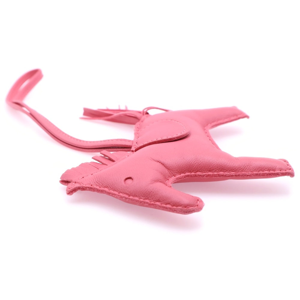 HERMES(エルメス) ロデオチャーム MM レザーキーホルダー チャーム ピンク Y刻印
