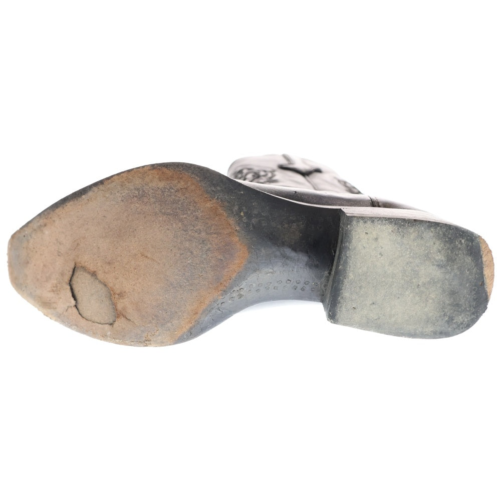 CHROME HEARTS(クロムハーツ) COWBOY WESTERN カウボーイウエスタン スターコンチョ レザーブーツ ブラック