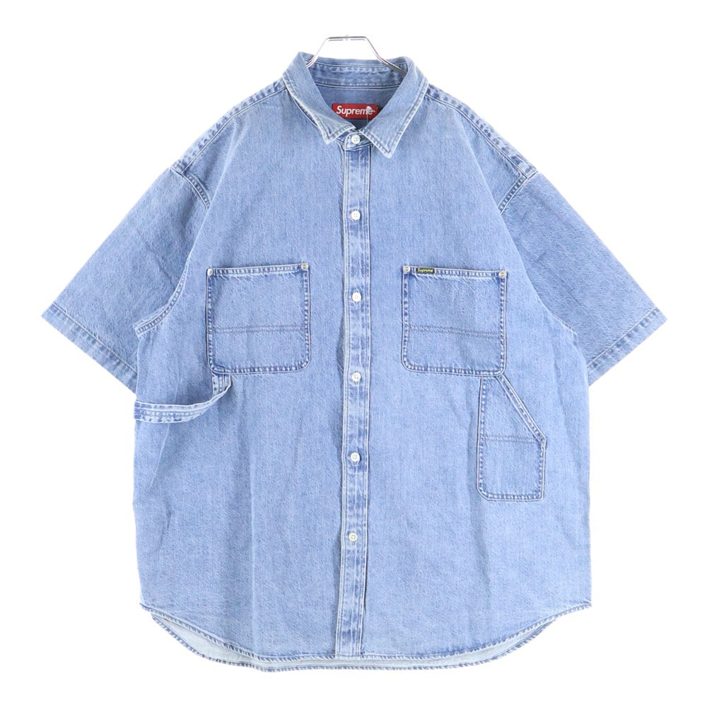 SUPREME(シュプリーム) 24SS Loose Fit Denim Painter Shirt ルーズフィット ペインターデニム 半袖シャツ インディゴ