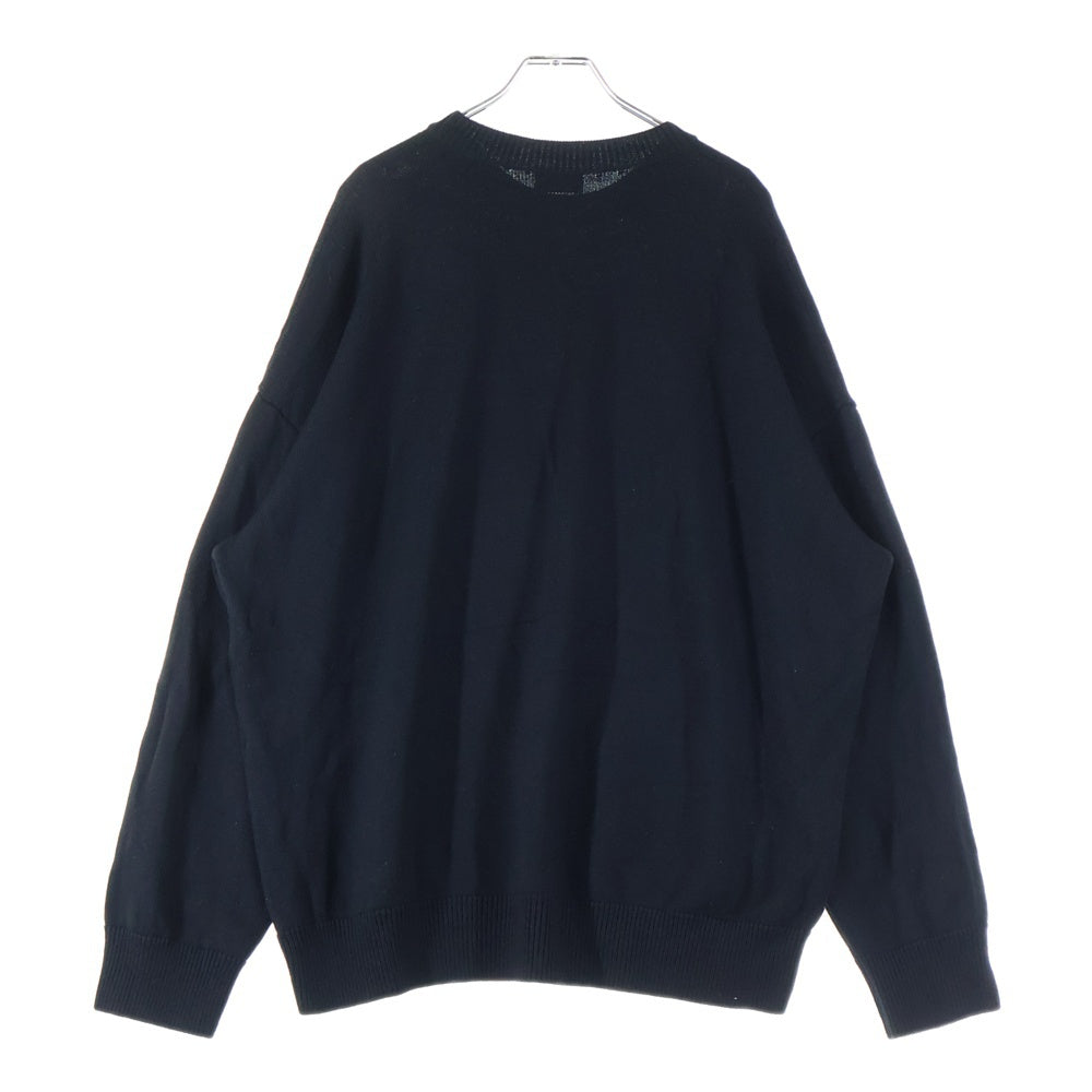 BALENCIAGA(バレンシアガ) 22SS PARIS LOGO CREW NECK KNIT パリスロゴ クルーネック ニット ブラック 682005 T1624