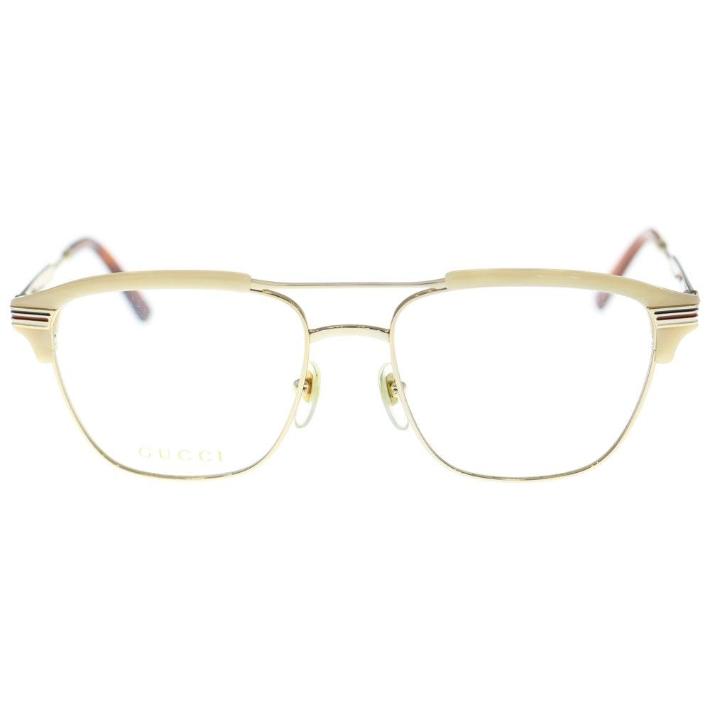 GUCCI(グッチ) Glasses スクエアフレーム 眼鏡 アイウェア ゴールド GG0241S