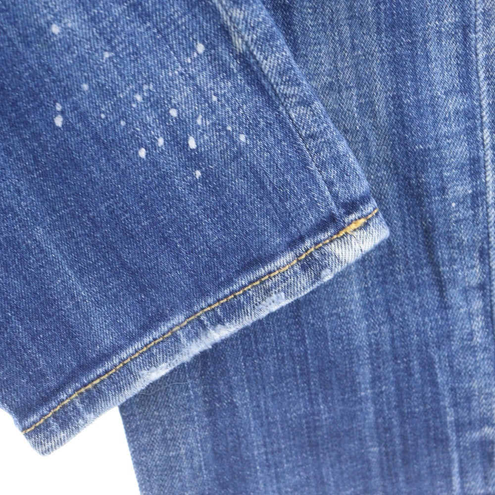 DSQUARED2(ディースクエアード) 21SS Skater Jean Icon ダメージ加工 スキニーデニムパンツ インディゴ S79LA0023 S30342