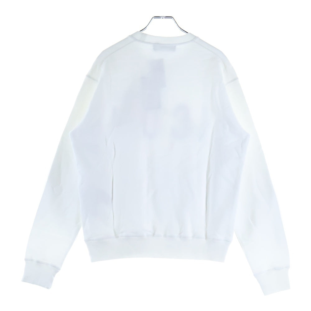 DSQUARED2(ディースクエアード) 22AW Icon Sweatshirt ダメージ加工 クルーネックスウェットトレーナー ホワイト S74GU0644 S25030