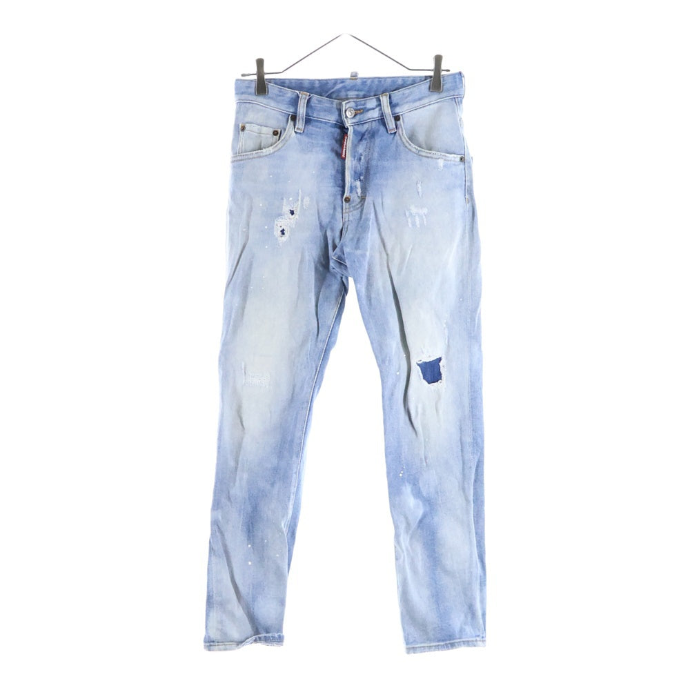 DSQUARED2(ディースクエアード) 20SS Skater Jean ダメージ加工 スキニーデニムパンツ インディゴ S74LB0658 S30662