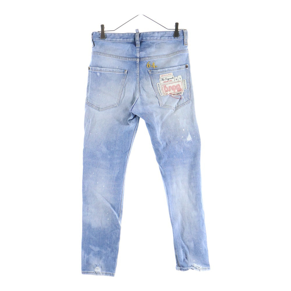 DSQUARED2(ディースクエアード) 20SS Skater Jean ダメージ加工 スキニーデニムパンツ インディゴ S74LB0658 S30662
