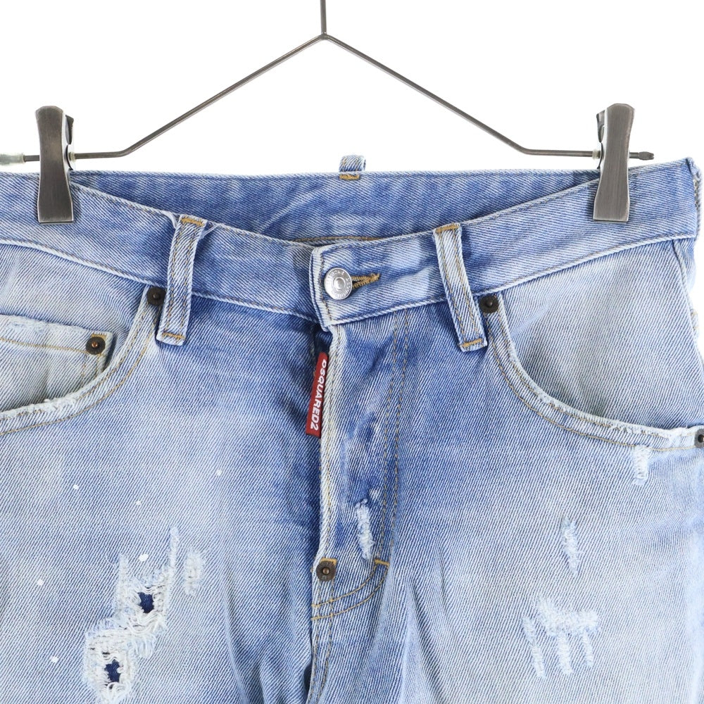 DSQUARED2(ディースクエアード) 20SS Skater Jean ダメージ加工 スキニーデニムパンツ インディゴ S74LB0658 S30662
