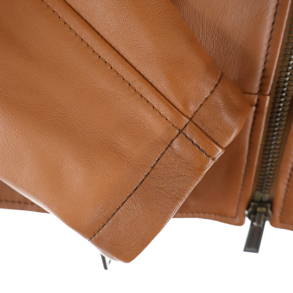 DSQUARED2(ディースクエアード) 23AW Biker Bomber レザージャケット ブラウン S74AM1328 SY1491