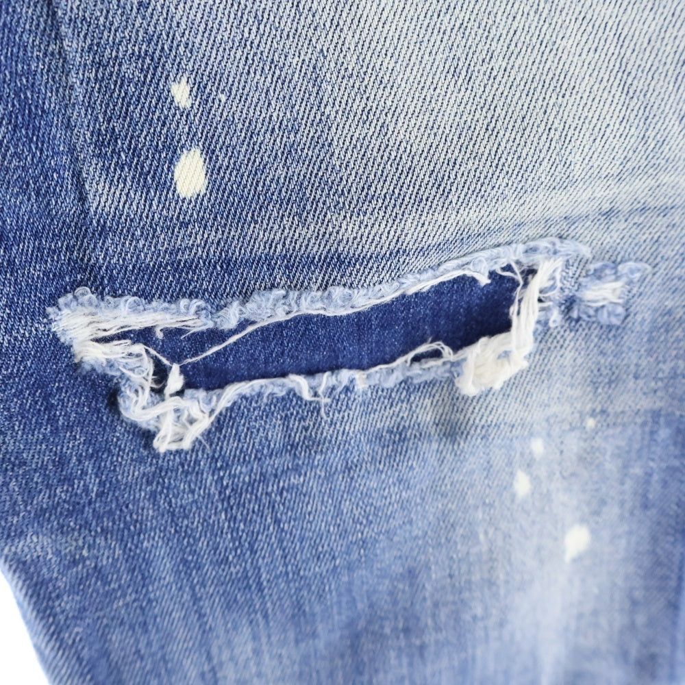 DSQUARED2(ディースクエアード) 20AW Skater Jean ダメージ加工 スキニーデニムパンツ インディゴ S71LB0774 S30342