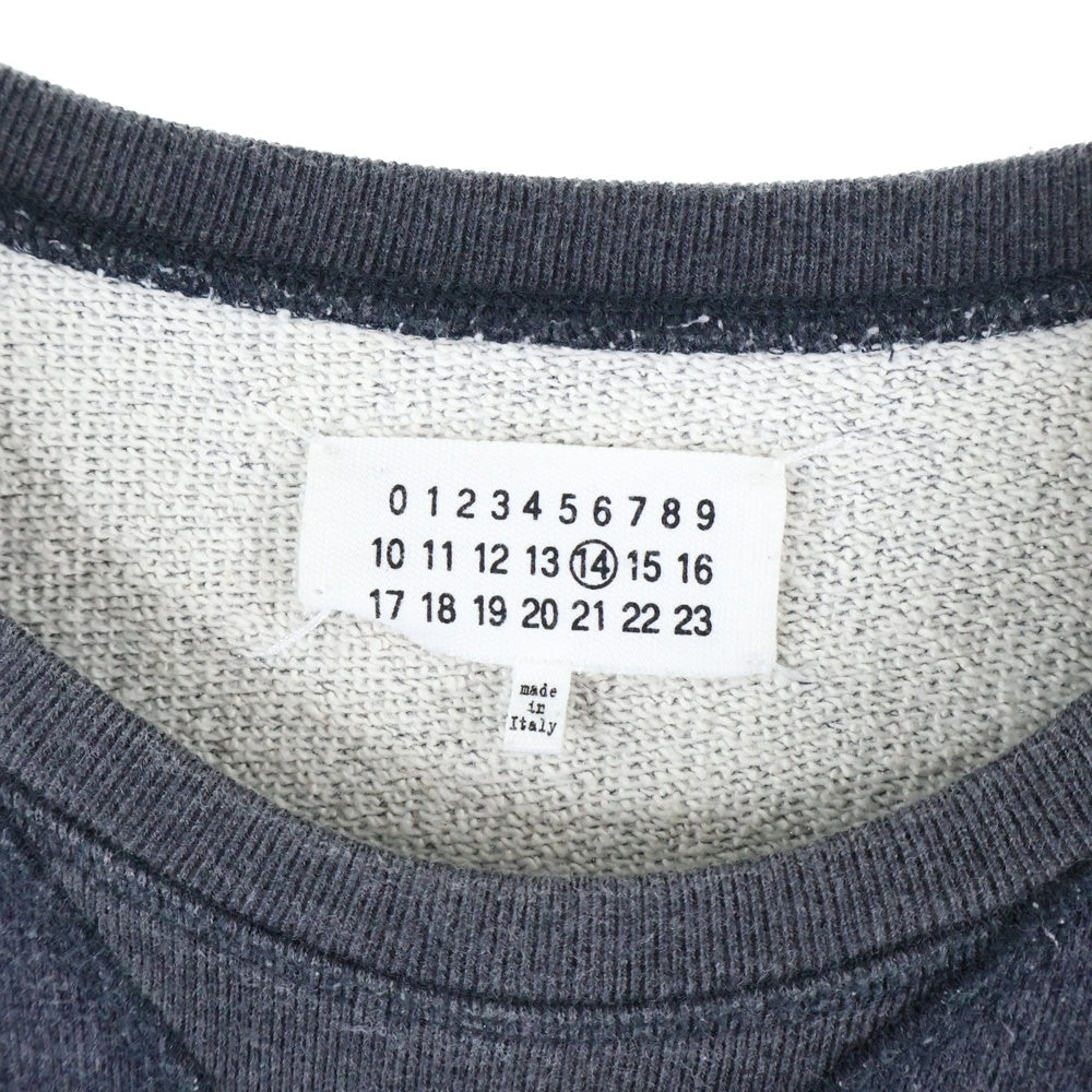 Maison Margiela 14(メゾンマルジェラ) 14AW Sweatshirt アームパッチ クルーネックスウェットトレーナー グレー S30GU0013 S25209