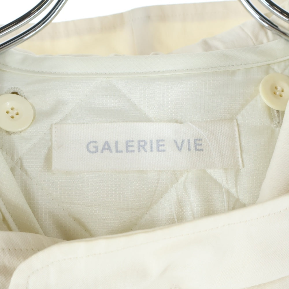 GALERIE VIE(ギャルリー ヴィー) 22AW Mods Coat ブロックピーチクロス モッズコート ホワイト 23-08-24-08202