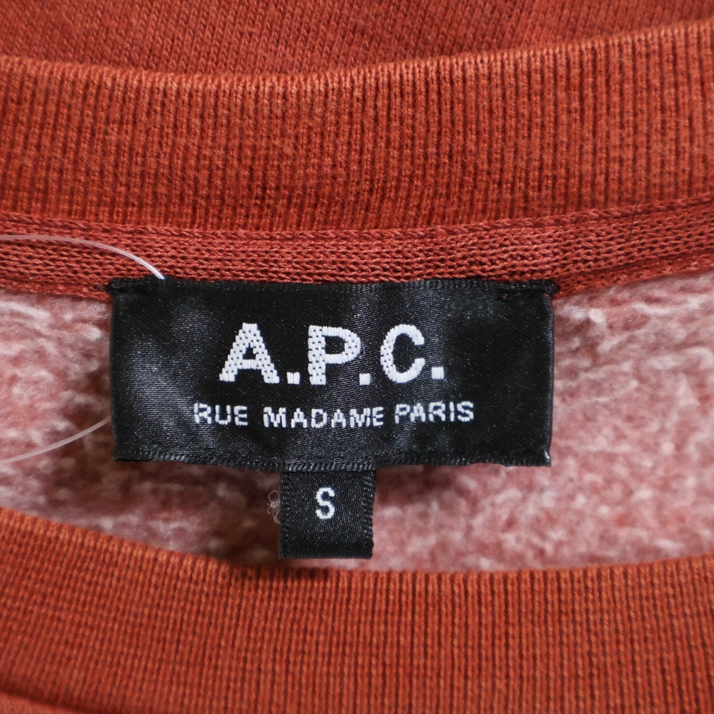 A.P.C(アーペーセー) Varsity Sweatshirt クルーネックスウェットトレーナー レッド