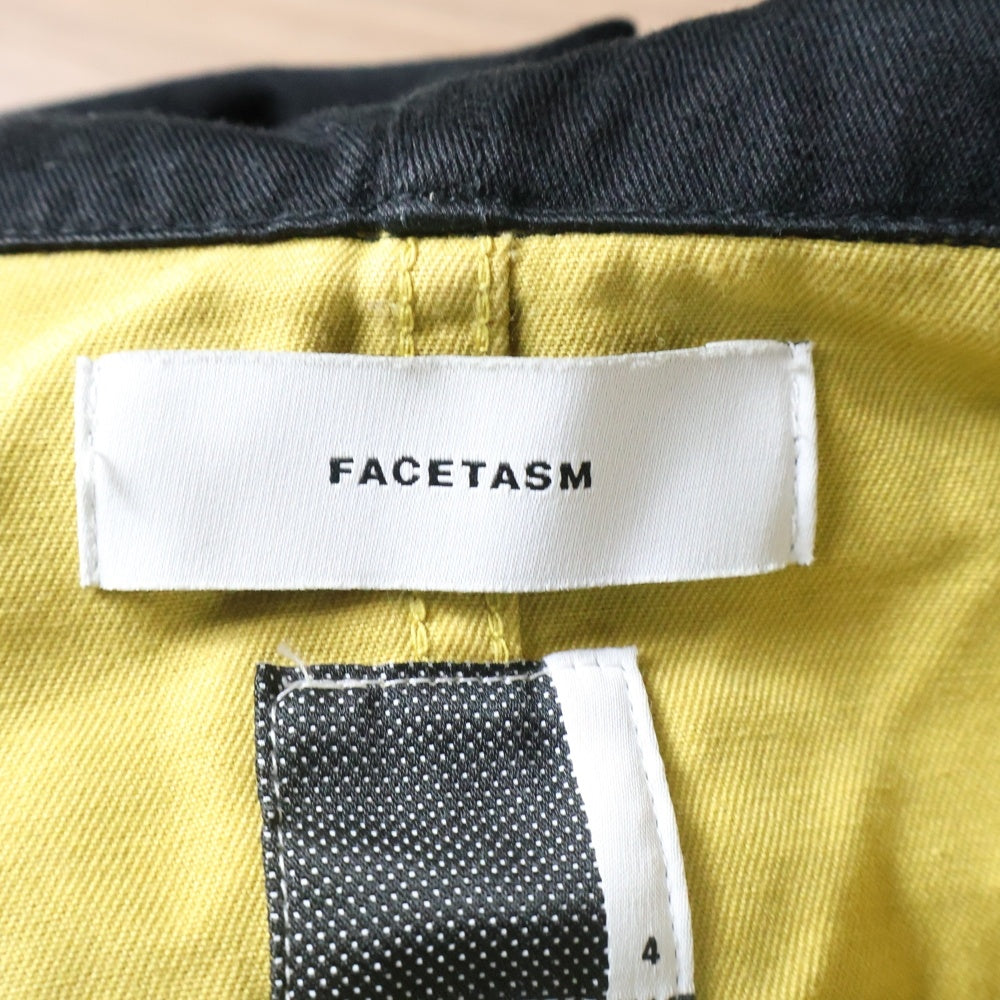 FACETASM(ファセッタズム) HOODIE JACKET ジップアップ フーデッドジャケット パーカー ブラック PIPPA-JK-M02