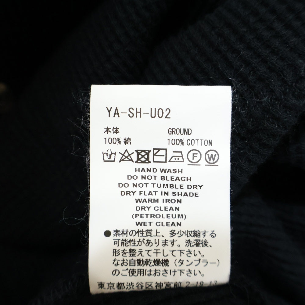 FACETASM(ファセッタズム) ZIP SHIRT ジップデザイン 長袖シャツ ブラック YA-SH-U02