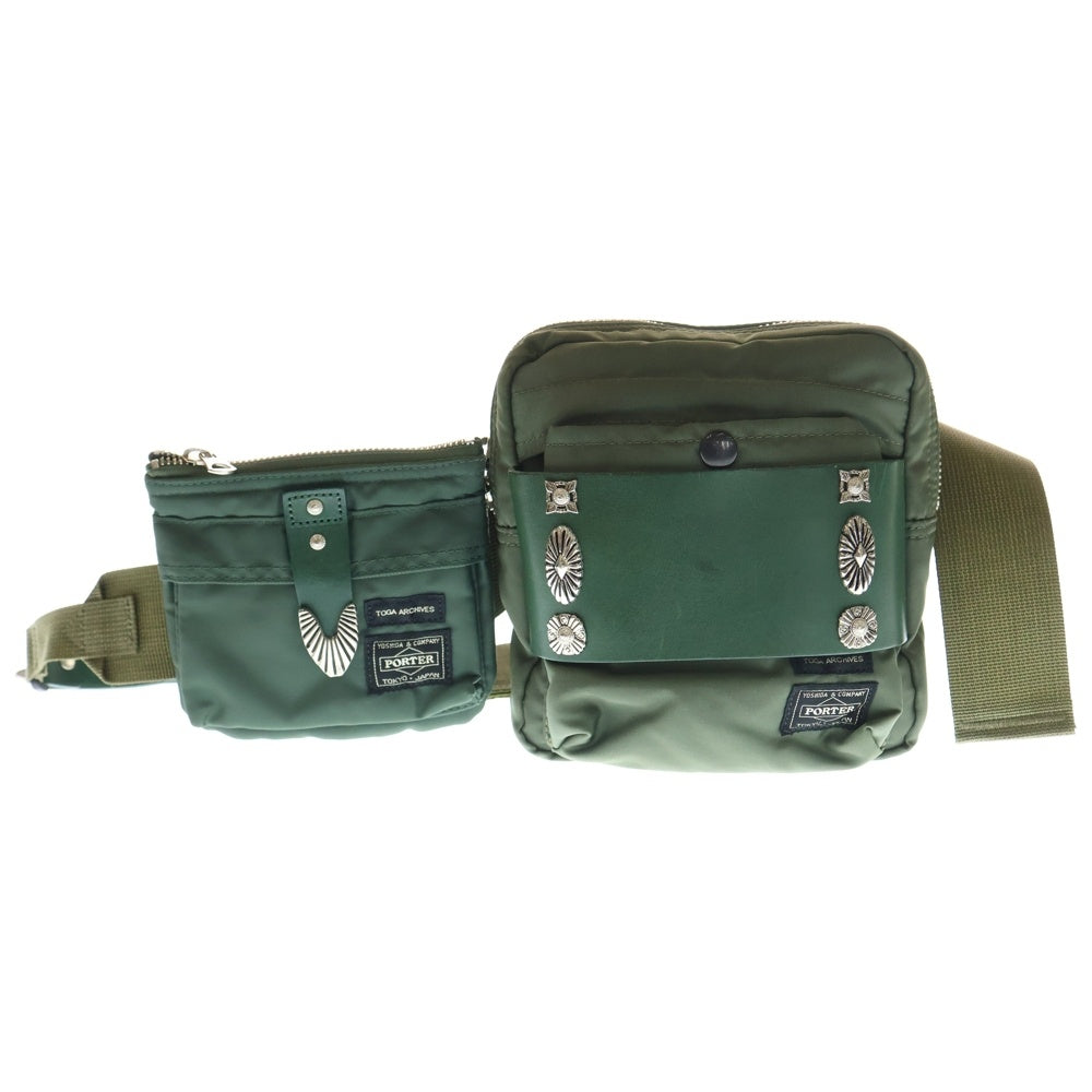 TOGA ARCHIVES(トーガアーカイブス) 20SS ×PORTER BELT BAG ナイロンベルトバッグ ショルダーバッグ カーキ