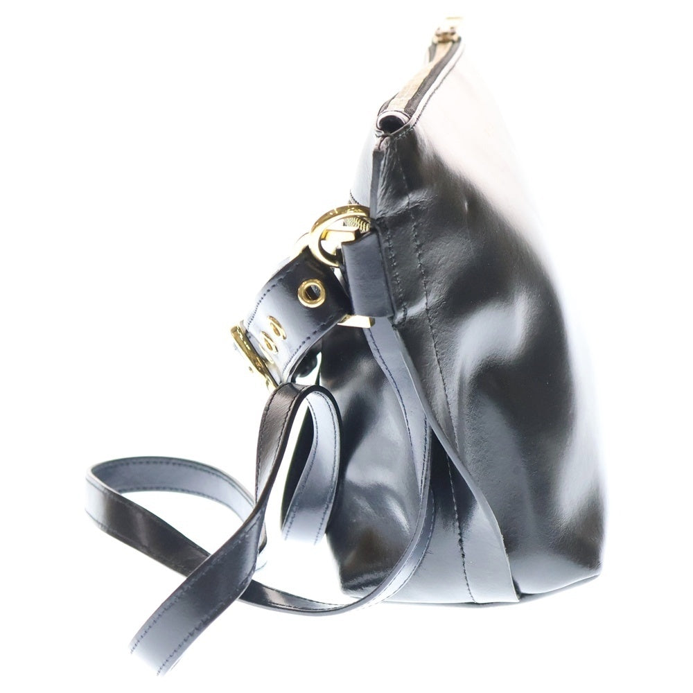 Sacai(サカイ) Trapezoid Pouch トラペゾイドポーチ レザーショルダーバッグ ブラック