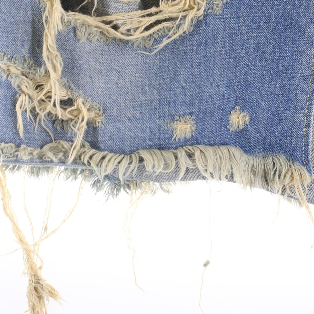 KAMIYA(カミヤ) Denim Wrap Skirt ダメージ加工 デニムスカート インディゴ G14PT040