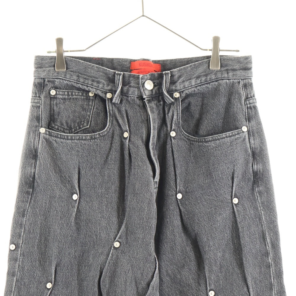 KUSIKOHC(クシコック) 24SS Multi Rivet Denim Pants スタッズ装飾デニムパンツ インディゴ