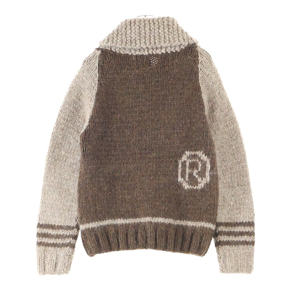 A BATHING APE(アベイシングエイプ) Wool Knit Jacket カウチン ウールジップアップジャケット ブラウン 1860-120-020