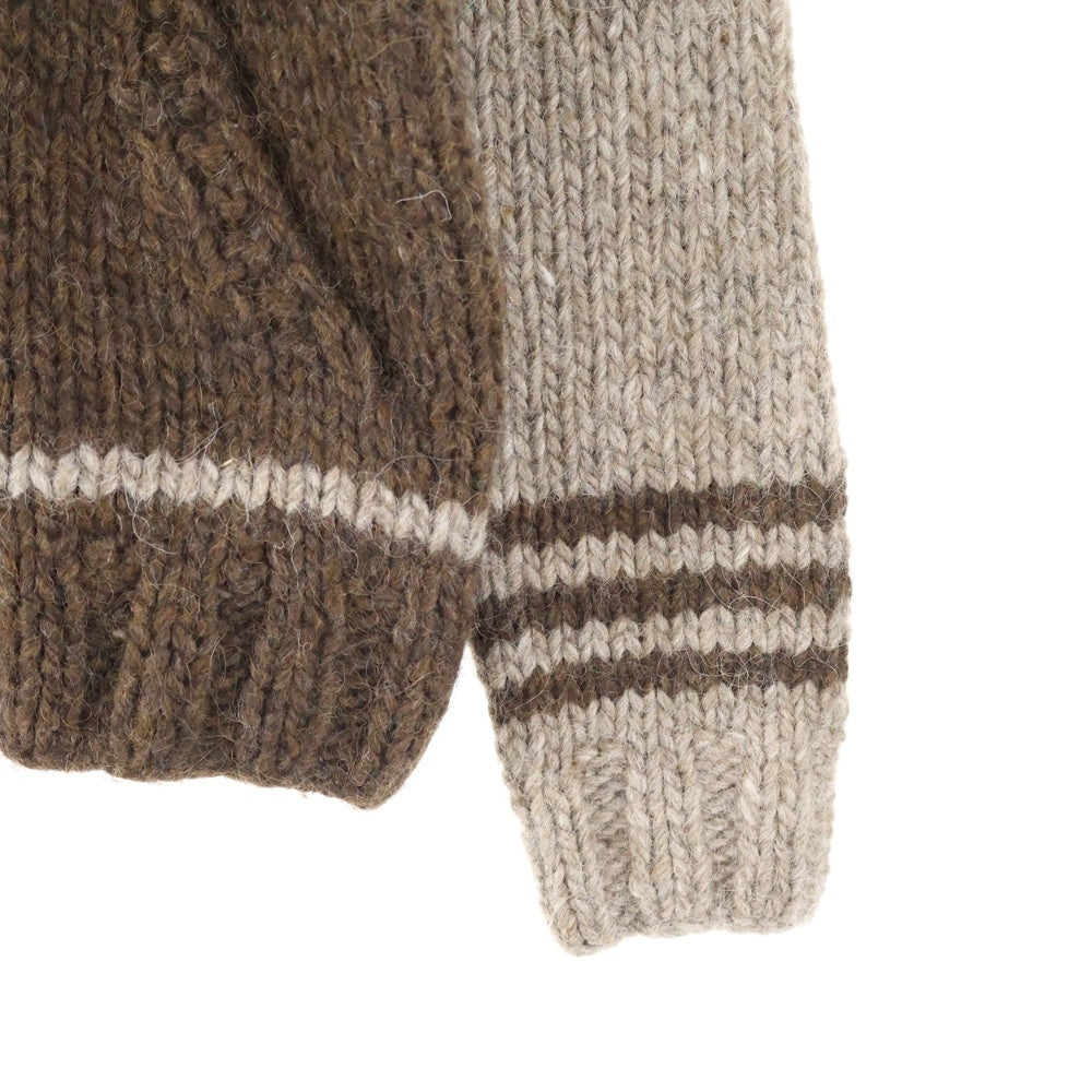 A BATHING APE(アベイシングエイプ) Wool Knit Jacket カウチン ウールジップアップジャケット ブラウン 1860-120-020