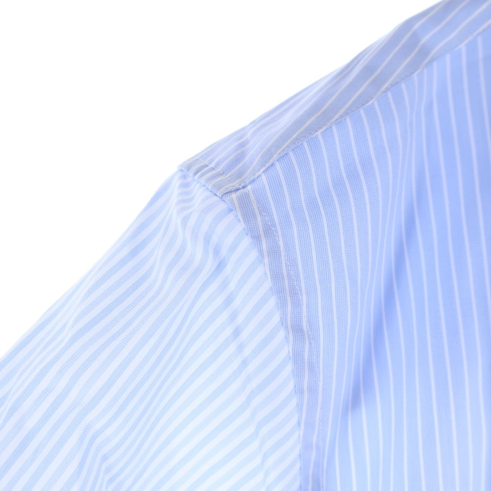 GUCCI(グッチ) Emboss Logo Shirt エンボスロゴ ストライプ長袖シャツ ブルー