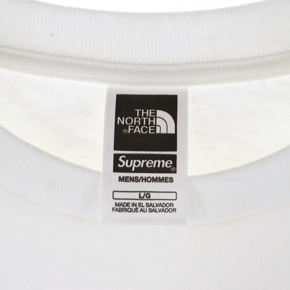 SUPREME(シュプリーム) 24SS ×THE NORTH FACE S/S Top Tee ザノースフェイス ショートスリーブ トップ クルーネック半袖Tシャツ カットソー ホワイト NT02412I