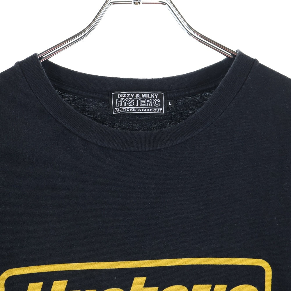 HYSTERIC GLAMOUR(ヒステリックグラマー) Logo Tee フロントロゴプリント半袖Tシャツ ブラック 02232CT10