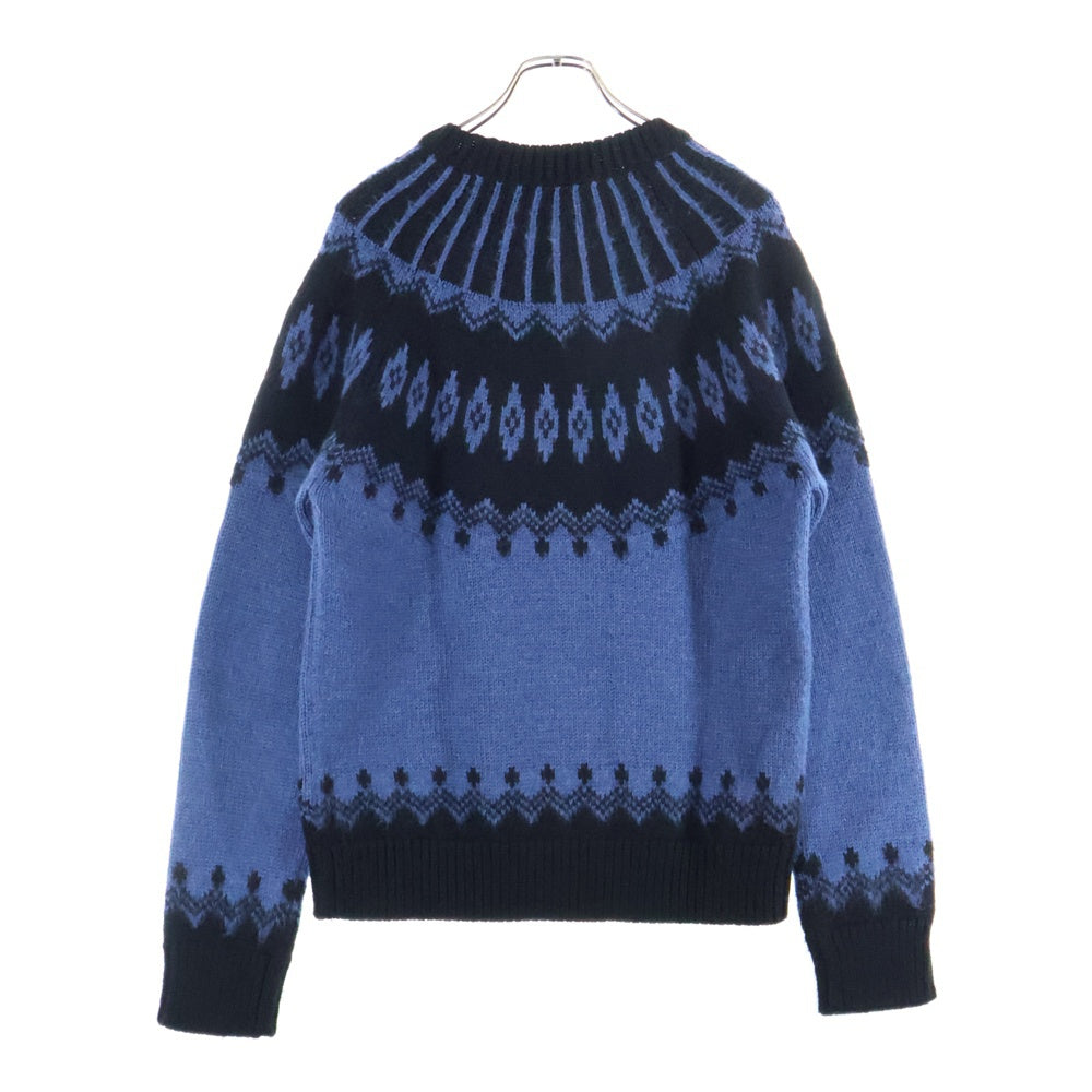 CristaSeya(クリスタセヤ) OVERSIZED MOUNTAIN SWEATER オーバーサイズ マウンテン スウェット ブラック/ブルー セーター