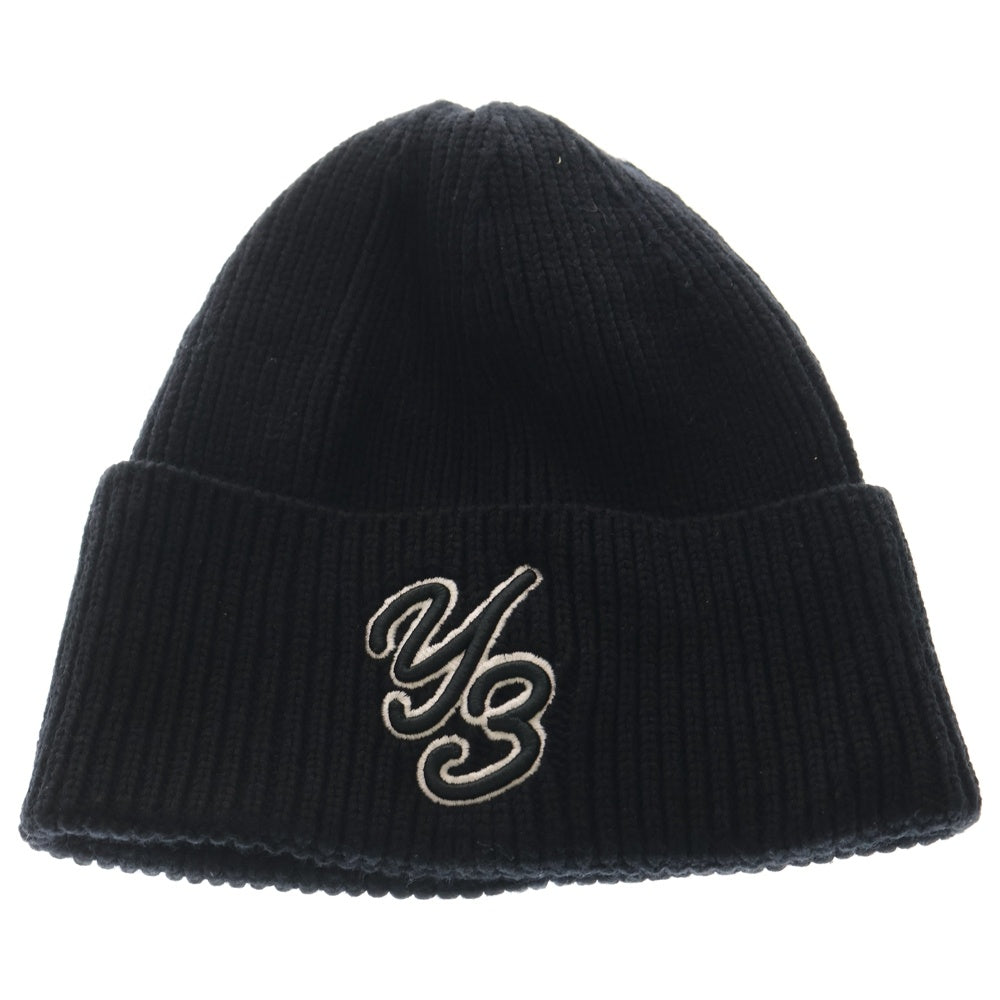 Y-3(ワイスリー) LOGO BEANIE ロゴ刺繍 ビーニー ニット帽 ブラック IP1857