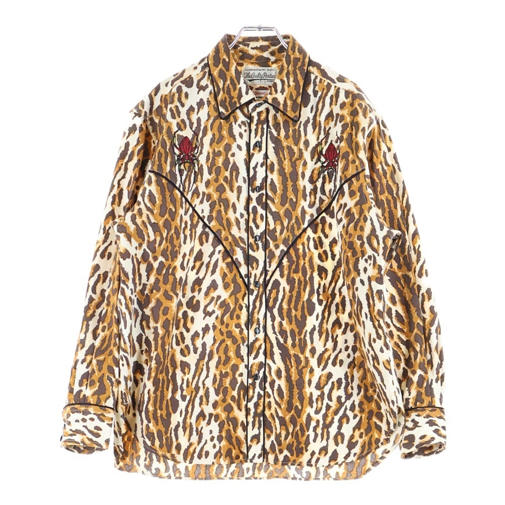 WACKO MARIA(ワコマリア) ×WOLF'S HEAD WESTERN SHIRT L/S ウルフズヘッド ウエスタン 長袖シャツ ブラウン