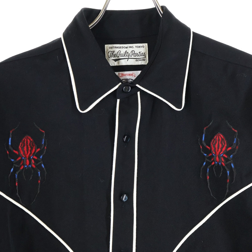 WACKO MARIA(ワコマリア) ×WOLF'S HEAD WESTERN SHIRT L/S ウルフズヘッド ウエスタン 長袖シャツ ブラック