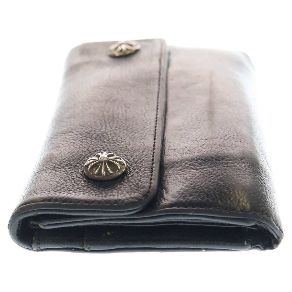 CHROME HEARTS(クロムハーツ) WAVE ウェーブ レザーウォレット 財布 ブラック BCA374