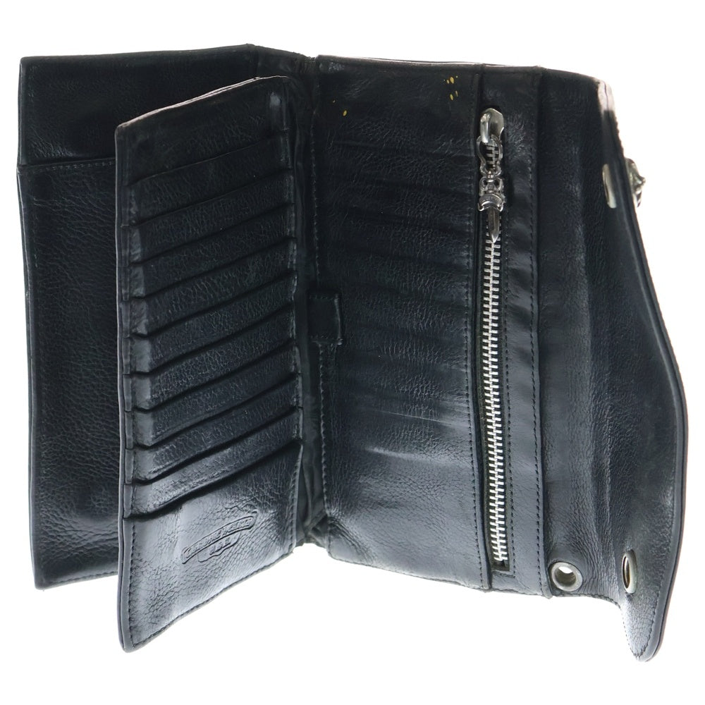 CHROME HEARTS(クロムハーツ) WAVE ウェーブ レザーウォレット 財布 ブラック BCA374
