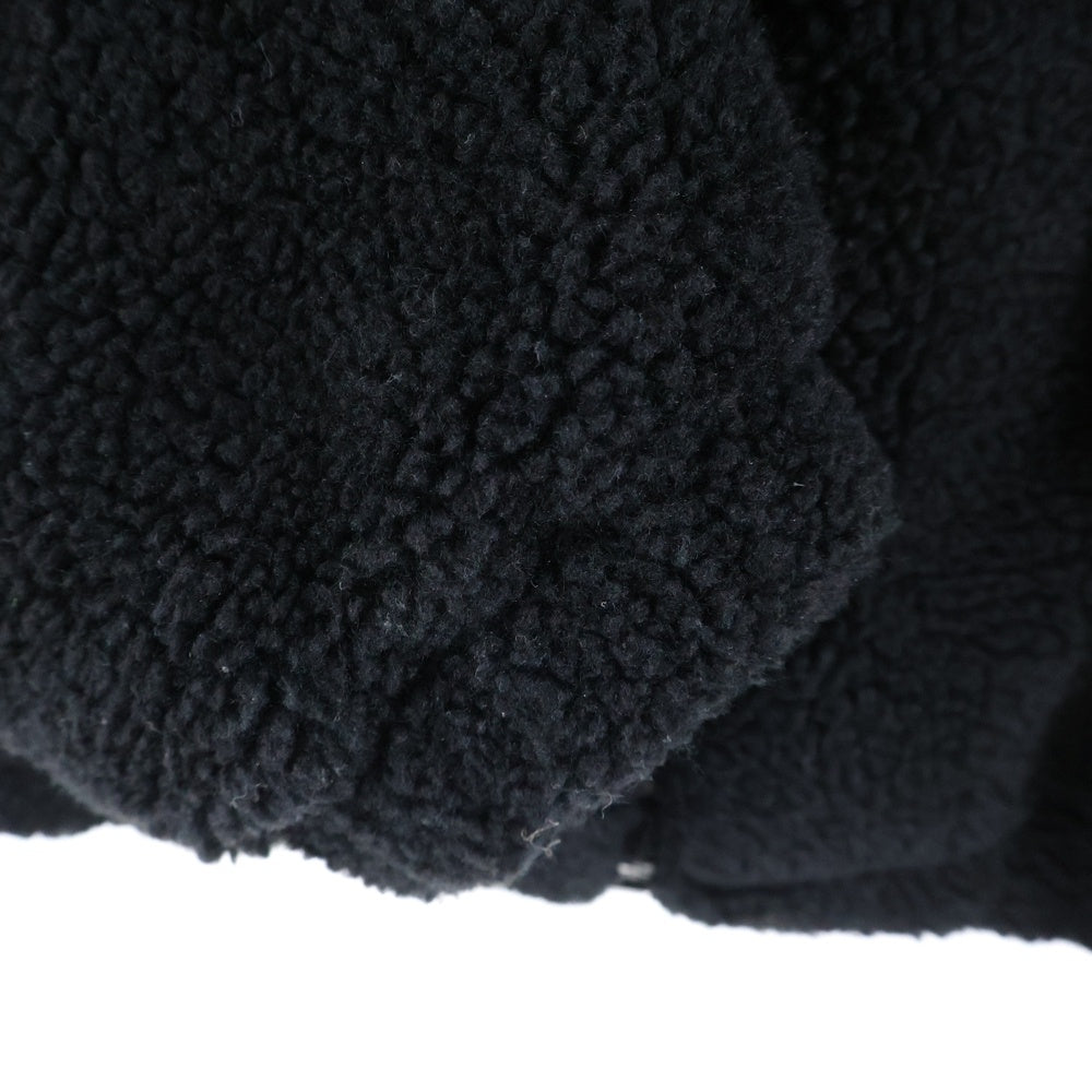 CELINE(セリーヌ) Boa Fleece Hoodie スタッズ トリオンフ ジップアップボアパーカー フーディー ブラック 2Y906699M