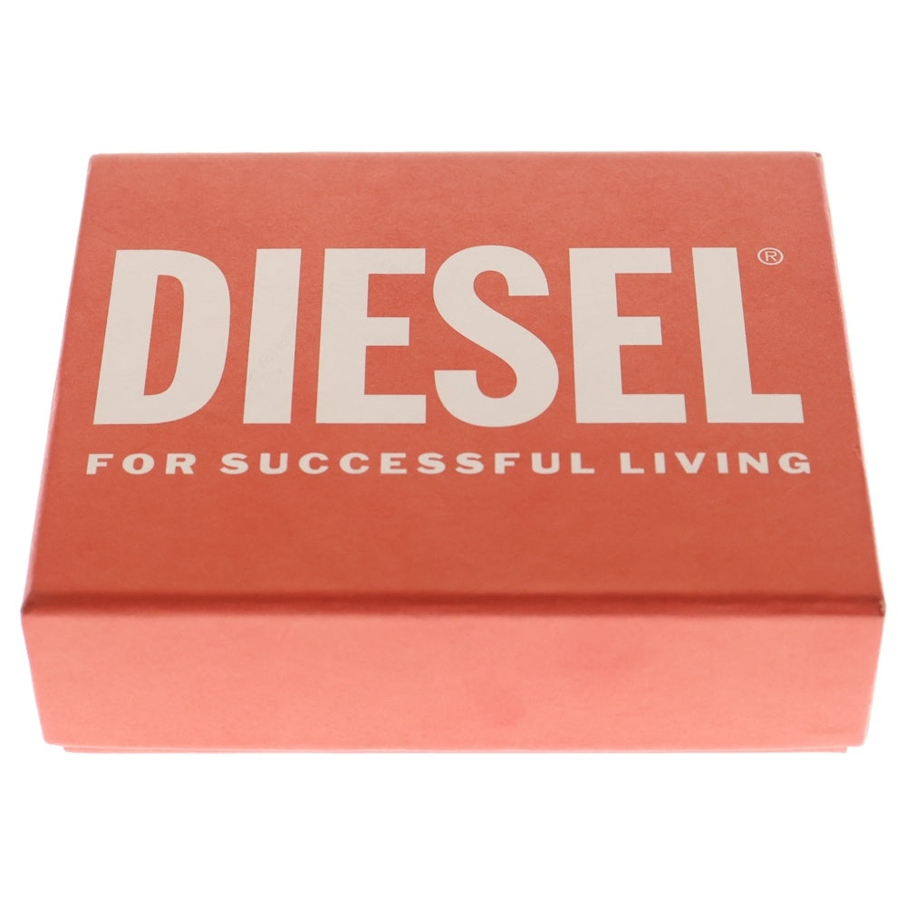 DIESEL(ディーゼル) 1DR TRI FOLD COIN XS II 三つ折り財布 メタルロゴ レザー ブラック